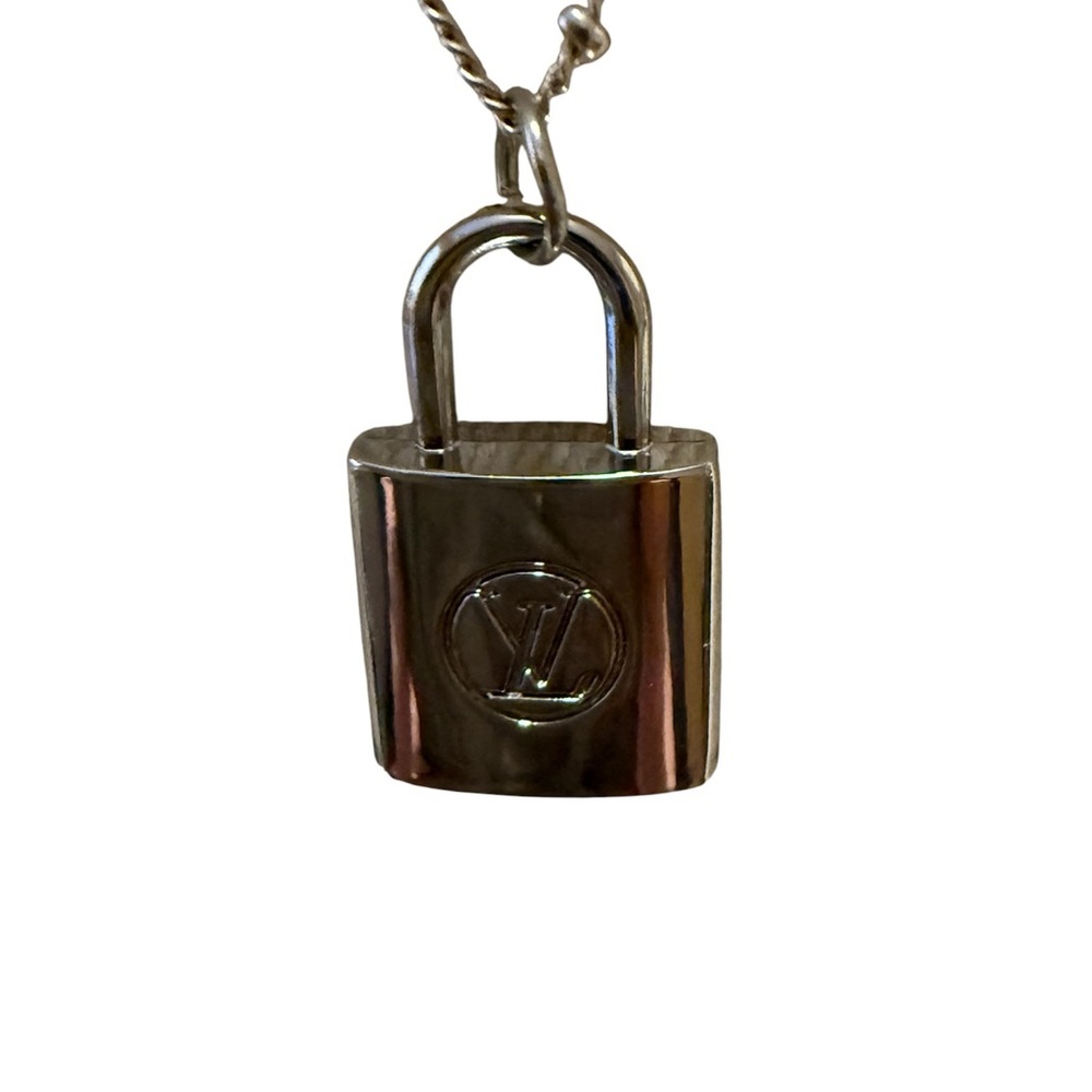 Upcycled Logo Metallic Padlock Pendant